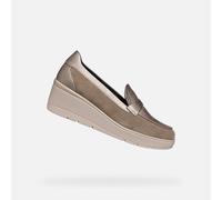 Geox Femme D Ilde B Moccasin, Taupe, 35 EU