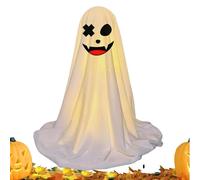D Iy Light-Up Spooky Ghosts, Halloween Decorations Intérieure, Fantômes Effrayants avec des Lumières De Cordes, Décor d'halloween Polyvalent, Design Et Léger, 13x13x37cm, pour Les Tableaux De
