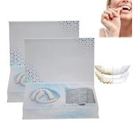 D-iystar Moldable Dentures, D-iystar Silicone Dentures, Moldable False Teeth, Silicone Reline Denture Set, Denture Silicone Reline Kit, Upper and Lower Denture Reline Kit for Men & Women (2)