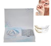D-iystar Moldable Dentures, D-iystar Silicone Dentures, Moldable False Teeth, Silicone Reline Denture Set, Denture Silicone Reline Kit, Upper and Lower Denture Reline Kit for Men & Women (1)