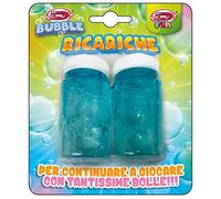 D-KIDZ- 2 Bouteilles Recharge parabolle Bubble Game Refill, DIP76503, Bleu