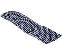 D&L Coussin aux pépins de raisin Soutien de nuque - Coussin chauffant/compresseur - 13 x 52cm - Bleu avec vagues blanches