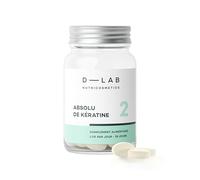 D-LAB Absolu de Kératine | 1 Mois de Complément Alimentaire Cheveux | Réduction de la Chute et Renforcement Capillaire, Cheveux Plus Épais et Brillants