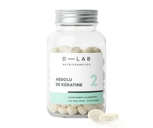 D-LAB Absolu de Kératine | 3 Mois de Complément Alimentaire Cheveux | Réduction de la Chute et Renforcement Capillaire, Cheveux Plus Épais et Brillants