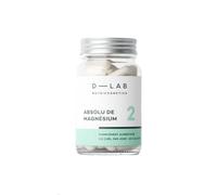 D-Lab | Absolu de Magnésium Cure Anti Fatigue Stress Sommeil | 28 Jours | Magnesium Bisglycinate Marin Vitamines B6 D3 | Haute Assimilation Clean | Gélules Végétales Flacon Verre | Fabriqué en France