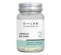 D-LAB |Absolu de Zinc | 28 jours de complément | Contribue au fonctionnement normal de l’organisme | Améliore la qualité de la peau & des cheveux
