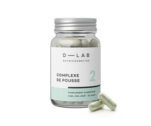 D-LAB Complexe de Pousse Cheveux | 1 Mois de Complément Alimentaire | Stimule la Pousse Très Rapide, Répare la Fibre et Nourrit Intensément le Cheveu pour un Renforcement Capillaire Optimal