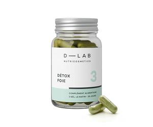 D-LAB Détox Foie | 1 Mois | Dépollution Rapide et Élimination des Métaux Lourds avec Artichaut, Chardon-Marie, Pissenlit et Desmodium