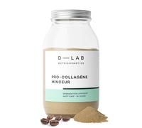 D-LAB | Pro-Collagène Minceur | 28 Jours de complément | Enclenche la perte de poids | Stimule la combustion des réserves de graisses au Goût Café