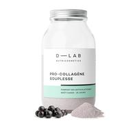 D-LAB | Pro-Collagène Souplesse - Flacon | 28 Jours de Cure | Soulage les Douleurs Articulaires Rapidement | Actifs Brevetés et Efficacité Cliniquement Prouvée | Collagène Marin MSM | Goût Cassis