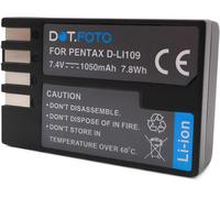 D-LI109 Premium 7.4v / 1050mAh Batterie Rechargeable pour Pentax KP, K-30, K-50, K-70, K-500, K-r, K-S1, K-S2