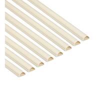 D-Line 1D3015M/8 Moulure décorative en Demi-Cercle, Goulotte électrique, Cache-Câble - 8x 30mm (Largeur) x 15mm (Hauteur) x 1m Longueurs (8-mètres) - Crème