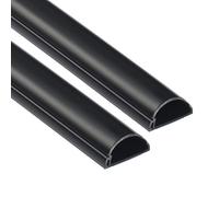 D-Line 30x15mm Moulure Décorative en Demi-Cercle | 1D3015B-2PK | Goulotte Électrique | Cache-Câble | 2 x 1m Longeurs, Noir
