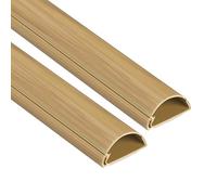 D-Line 30x15mm Moulure Décorative en Demi-Cercle | 1D3015O-2PK | Goulotte Électrique | Cache-Câble | 2 x 1m Longeurs, Effet Chêne