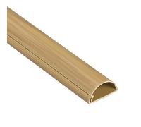 D-Line 30x15mm Moulure Décorative en Demi-Cercle | 1M3015O| Goulotte Électrique | Cache-Câble | 1m Longeur, Effet Chêne