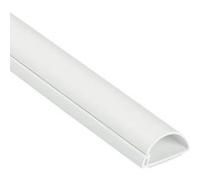 Moulure électrique D-line 30x15mm Moulure Décorative en Demi-Cercle 1M3015W Goulotte Electrique Cache-Câble 1m Longeur, Blanc