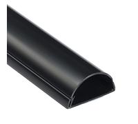D-Line 50x25mm Moulure Décorative en Demi-Cercle | 1M5025B | Goulotte Électrique | Cache-Câble | 1m Longeur, Noir