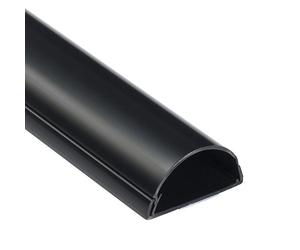 D-Line 50x25mm Moulure Décorative en Demi-Cercle | 1M5025B | Goulotte Électrique | Cache-Câble | 1m Longeur, Noir