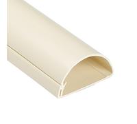 D-Line 60x30mm Moulure Décorative en Demi-Cercle |1M6030M | Goulotte Électrique | Cache-Cable | 1m Longeur, Couleur Crème