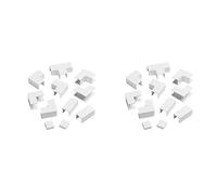 D-Line Accessoires de Goulotte Cache-Câbles 25x16 mm - Multipack 11 Pièces - Blanc (Lot de 2)