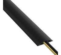 D-Line Cache Câbles de Sol 4,5 m - Protège Les Câbles au Sol, Réduit Les Risques de Chute, Base Antidérapante Rainurée - Passage de Câbles 17 mm (L) x 9 mm (H) - Longueur 4,5 m - Noir