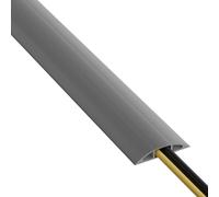 D-Line Passe Câble Sol D’usage Léger | CC-2/4.5M | Cachez et Protégez les Câbles et Évitez les Risques | 60mm x 12mm, longeur 4,5m, Gris