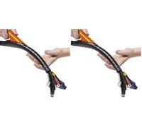 D-Line CZ252.5B Gaine pour Câble avec Outil Fileté, Organiser Les Câbles - Diamètre 25mm, Longueur 2,5m - Noir (Lot de 2)