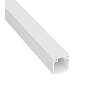 D-Line Goulotte Carrée, Cache-câble auto-adhésif, Gestion et masquage de câbles simples - 1 x 16 mm (L) x 16mm (H) - sections de 1 mètre - Blanc