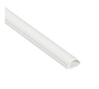 D-Line 1M2010W Moulure décorative en Demi-Cercle, Goulotte électrique, Cache-Câble - 20mm (Largeur) x 10mm (Hauteur) x 1m Longueur - Blanc