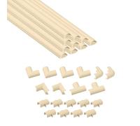 D-Line Kits de Goulottes, Cachez et Protégez les Câbles Facilement, Goulotte Décorative, Crème - 10 x 40cm Longueurs (4 mètres) - 20x10mm
