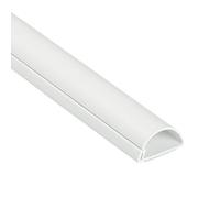 D-Line Goulotte Passe-Câbles 30x15mm, Longueur 1 m - Profil Demi-Rond, Cache-Fils Auto-Adhésif, Gestion des Câbles Peignable - 30 mm (l) x 15 mm (h) - Blanc