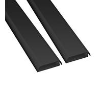 D-Line Goulotte Passe-Câbles, Cache-Câble Mural, Plateau de Rangement de Câbles de Téléviseur, Peut Se Peindre, Autocollant, Modèle Monobloc à Charnière - 2 x 60 mm (L) x 15 mm (H) x 400 mm (L) - Noir