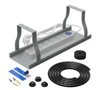 D-Line Kit d'organisation des câbles - Plateau sous Bureau avec Enrouleur spiralé, Bande et Clips - Facile à Installer, réduit l'encombrement et Garde l'espace Net