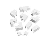 D-Line Multipack Accessoires de goulotte cache-câbles, 25 x 16mm, assembler plusieurs tronçons goulottes, Multipack 11 pièces - Blanc