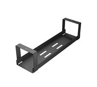D-Line Plateau de rangement de câbles sous un bureau, corbeille à câbles pour blocs rallonges, fixation par vis ou autocollant - Noir