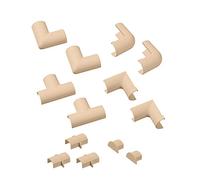 D-Line Raccords à clipser pour goulotte moulure 20x10mm, Joindre plusieurs goulottes de 20x10mm - Multipack 13 pièces - Crème
