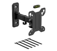 D-Line Support Mural TV pour 13 à 27 Pouces, Bras Unique d’Inclinaison et de Rotation, Formats VESA 75x750 mm à 100x100 mm - Peut Soutenir Un Poids Maximum de 25 kg