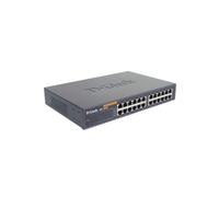 D-Link DES-1024D/E : Switch non-géré 24 ports RJ-45 10/100 Mbps, standards IEEE 802.3/3u/3x, Full Duplex, MAC 8000 entrées, dimensions 280x180x44 mm