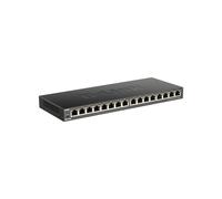 D-Link DGS-1016S/E Switch 16 Ports Gigabit Ethernet Non-Géré QoS 802.1p Auto MDI/MDI-X Boîtier Métal Sans Ventilateur 32 Gbit/s 802.3az