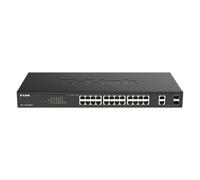 D-Link DGS-1100-26MPV2, Géré, L2, Gigabit Ethernet (10/100/1000), Full duplex, Connexion Ethernet, supportant l'alimentation via ce port (PoE), Grille