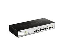 D-Link DGS-1210-08P Switch Smart 8 Ports Gigabit PoE/PoE+ + 2 Ports SFP - PoE 802.3af - Budget PoE 65W - Switch ONVIF - Idéal pour Entreprise Administration et Réseaux Gérés