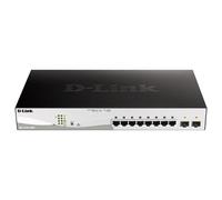 D-Link DGS-1210-10MP commutateur réseau Géré L2/L3 Gigabit Ethernet (10/100/1000) Connexion Ethernet, supportant l'alimentation via ce port (PoE) Noir