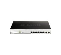 D-Link DGS-1210-10MP/E Switch Gigabit Ethernet L2 Géré 8xRJ45 PoE 2xSFP 20Gbps 802.3af/at VLAN QoS IGMP Noir/Gris