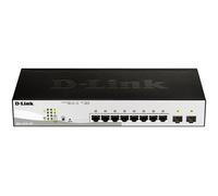 D-Link DGS-1210-10P Géré L2 Gigabit Ethernet (10/100/1000) Connexion Ethernet, supportant l'alimentation via ce port (PoE) 1U Noir