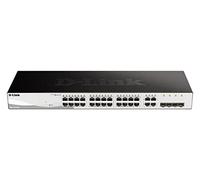 D-Link DGS-1210-28/E Switch Smart+ 24 Ports Gigabit + 4 Ports Combo 1000BaseT/SFP - Cordon d'alimentation UE Uniquement