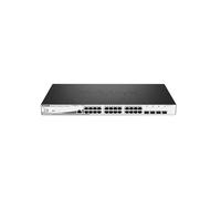 Switch réseau D-LINK DGS 1210-28MP - Commutateur - intelligent - 24 x 10/100/1000 (PoE+) + 4 x combo Gigabit - de bureau, Montable sur rack - PoE+ (370 W)