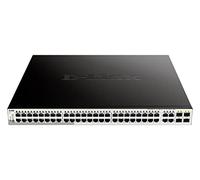 Switch réseau D-LINK DGS 1210-52MP - Commutateur - intelligent - 48 x 10/100/1000 (PoE) + 4 x combo Gigabit - de bureau, Montable sur rack - PoE (370 W)