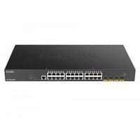 D-Link Commutateur DGS 1250-28XMP 24 ports Giga PoE 4x10G SFP+ Montable sur rack
