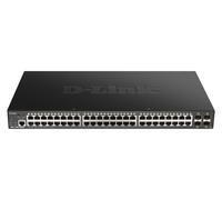 Switch réseau D-LINK DGS 1250-52XMP - Commutateur - L3 Lite - intelligent - 48 x 10/100/1000 (PoE) + 4 x 10 Gigabit SFP+ - Montable sur rack - PoE (370 W)