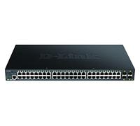 Switch réseau D-LINK DGS 1250-52XMP - Commutateur - L3 Lite - intelligent - 48 x 10/100/1000 (PoE) + 4 x 10 Gigabit SFP+ - Montable sur rack - PoE (370 W)